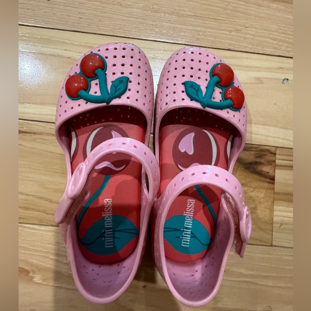 Mini Melissa Pink Cherry Sandals